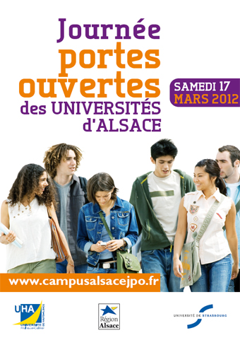 Affiche de la journée portes ouvertes à l'Université de Strasbourg